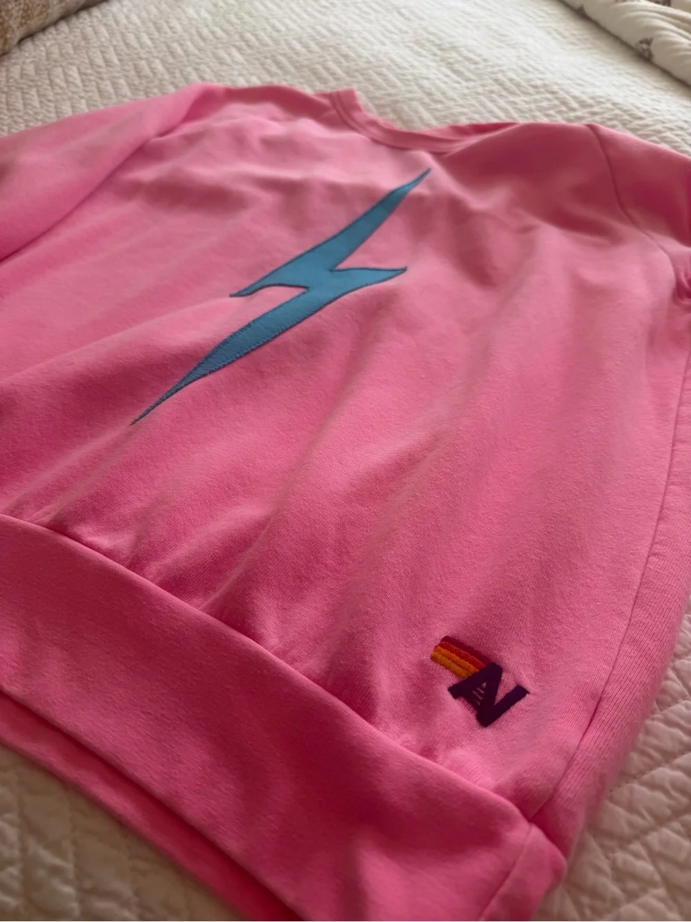 Aviator Nation Hot Pink Crewneck Sweatshirt - Picture 3 of 5